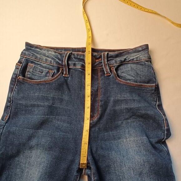 YMI Jeans Size 3 Ankle High Rise Skinny Dark Wash Cuffed Hem - Picture 7 of 10